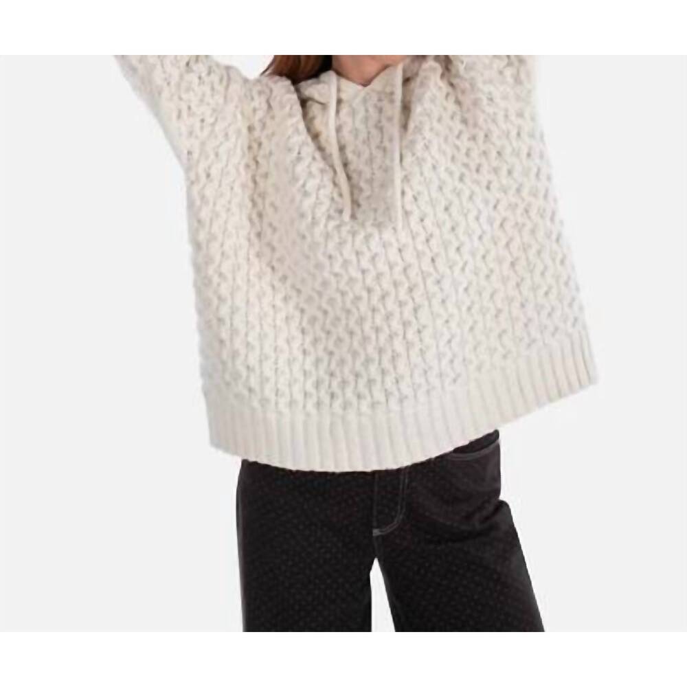NEW JETTY beacon honeycomb hoodie in ivory